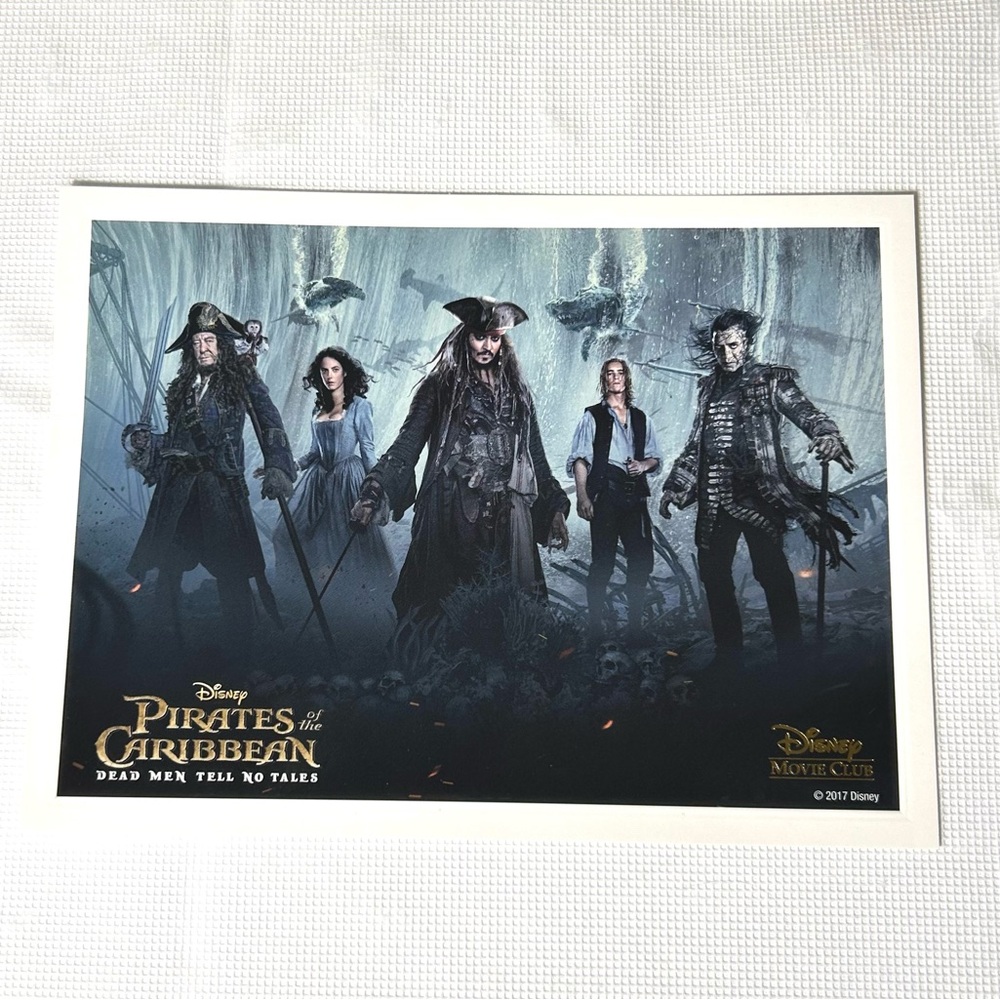 Disney Pirates Caribbean‎ Dead Men Tell No Tales Collectible Lithograph 5x7